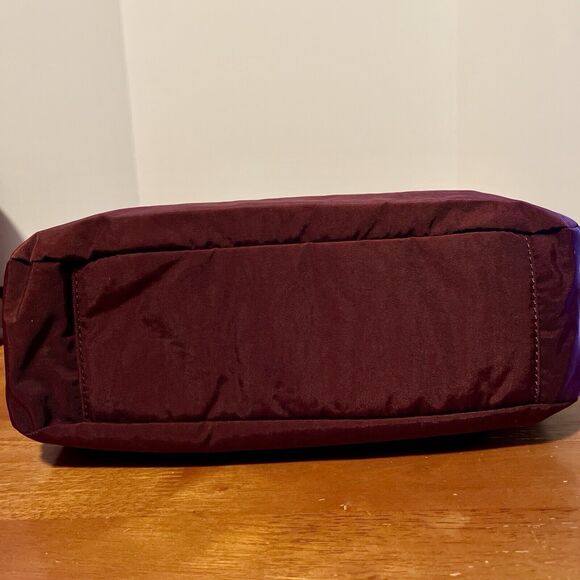 Kipling Isidora Shoulder Bag KI9290 Intense Maroon Monkey Keychain Cognac $109 - Picture 5 of 12